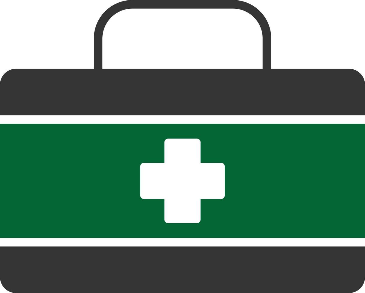 First Aid Box Glyph Two Color vector