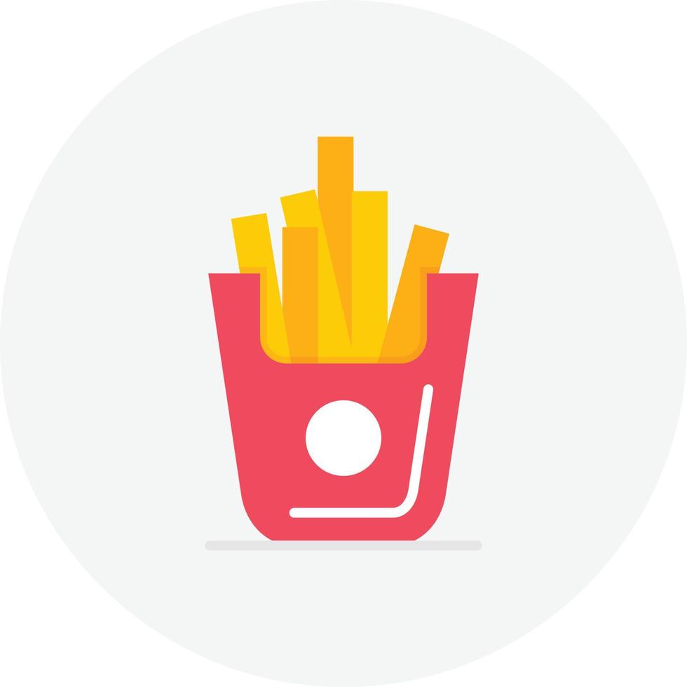 French Fries Flat Circle vector