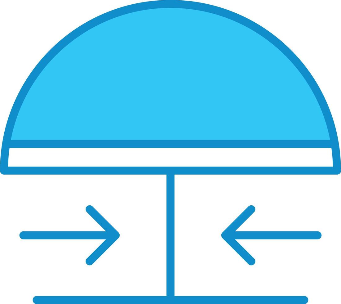 Emergency Button Line Filled Blue vector