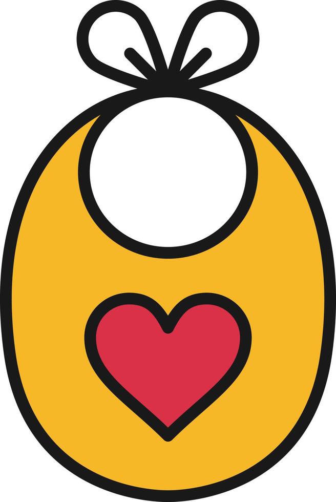 Bib Line Filled vector