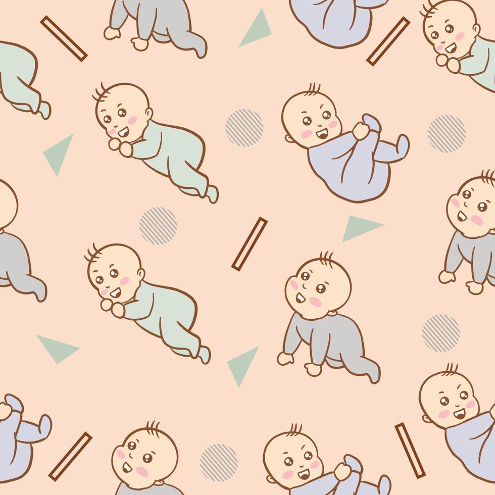 conjunto lindo azul bebé bebés niño dibujos animados plano con colección de objetos azul abstracto ilustración rosa lite. vector