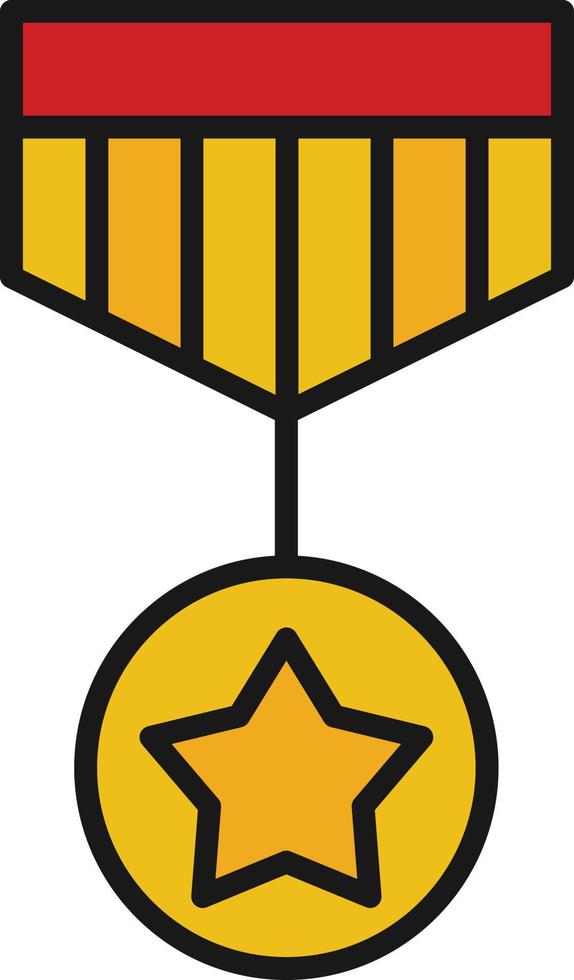 Medal Line Filled vector