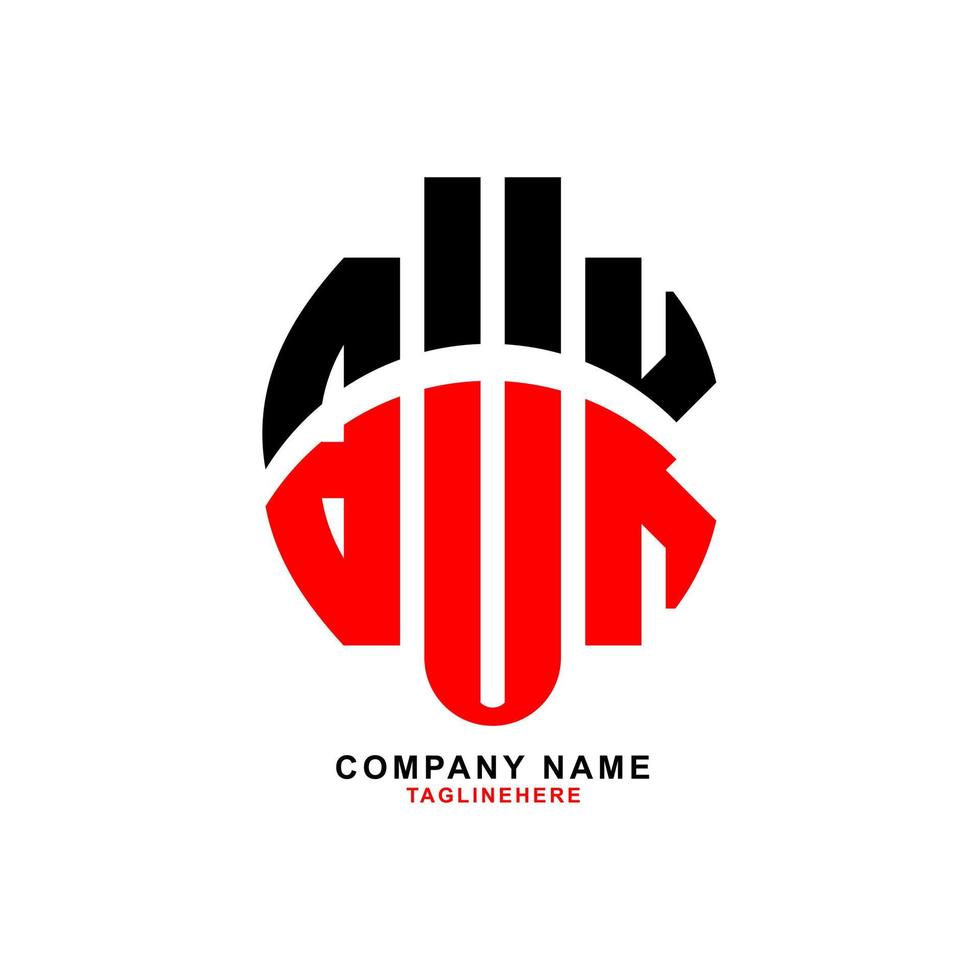 diseño creativo del logotipo de la letra buk con fondo blanco vector