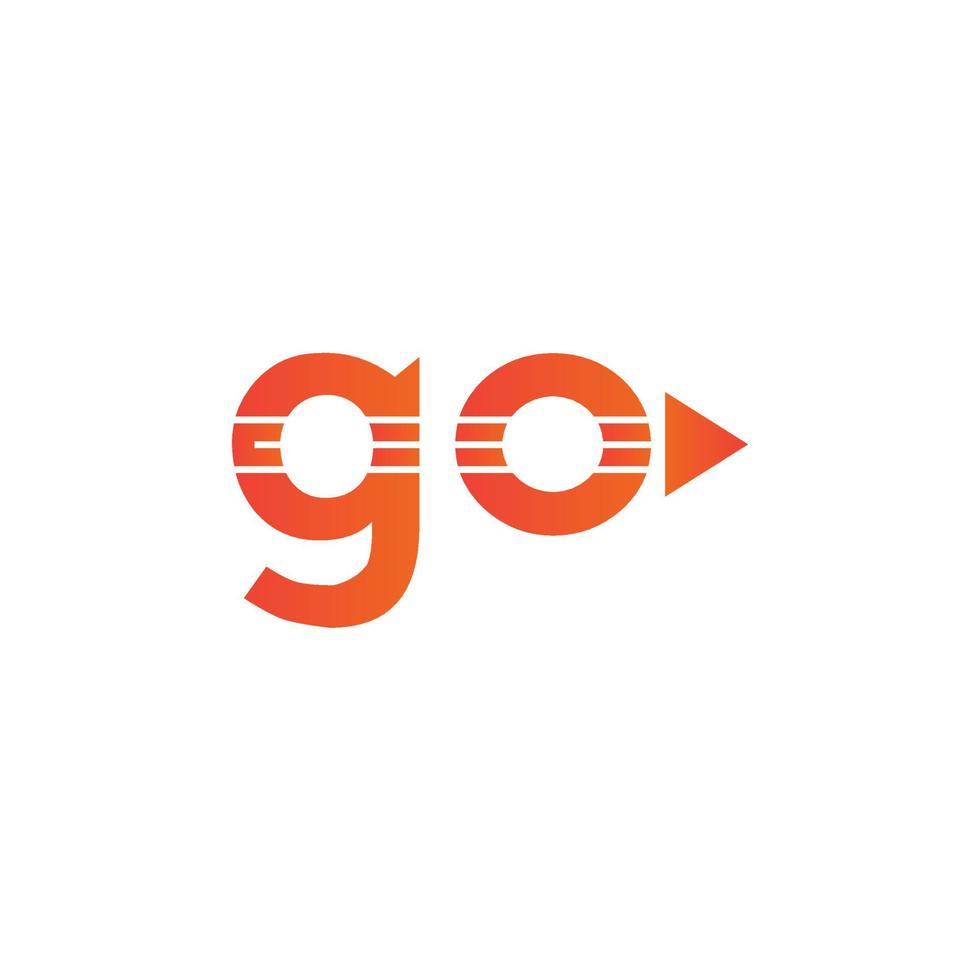 go letter vector logo design