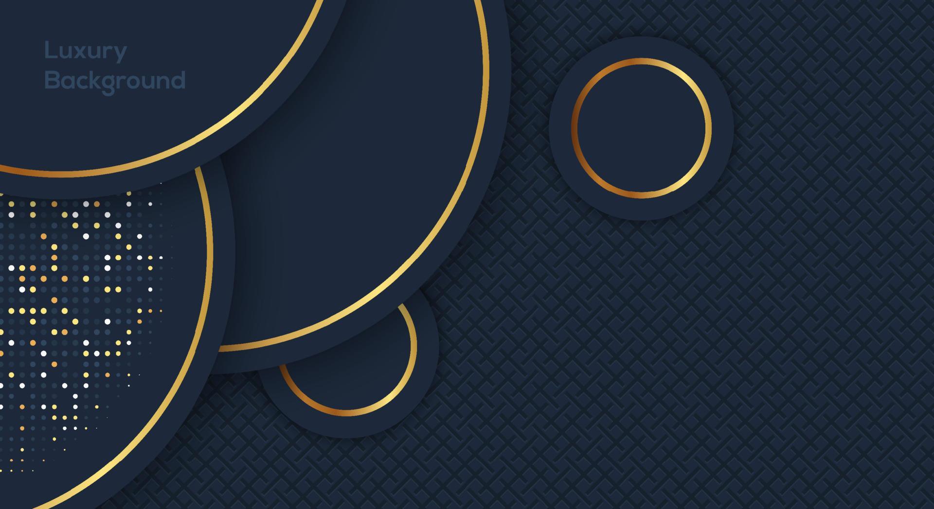 Luxury paper cut backgrounds with golden line and halftone gradients