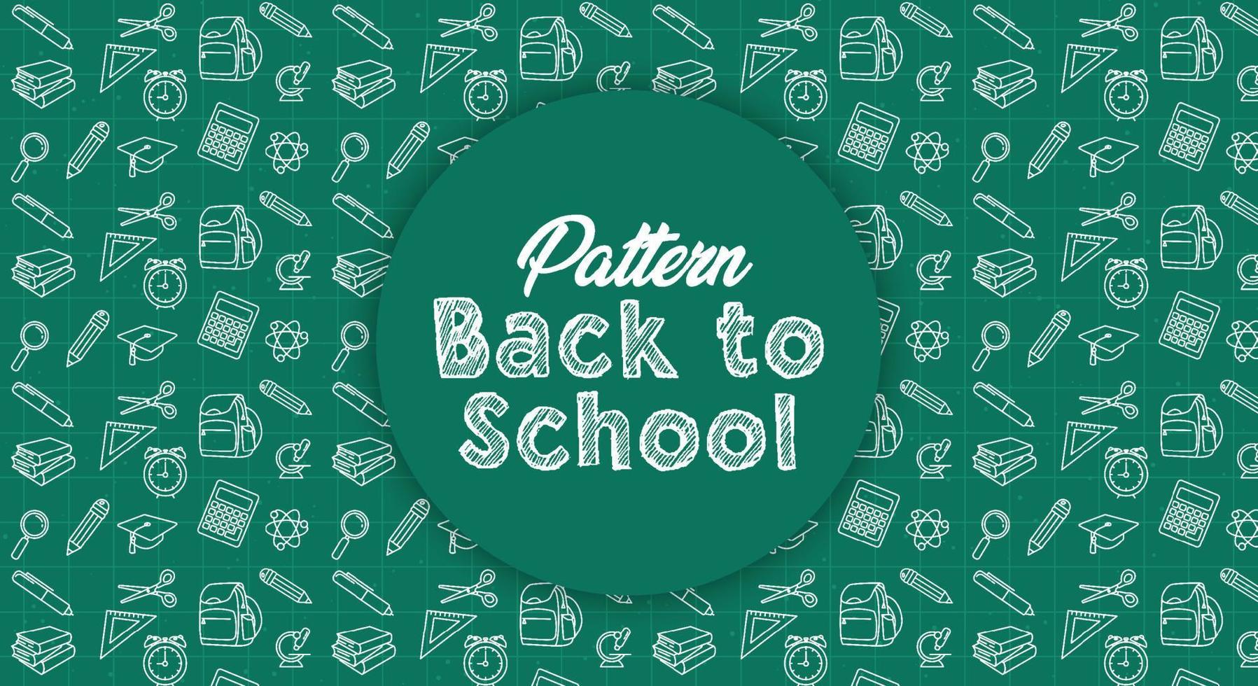 Concept of school background. Seamless pattern with doodles. vector
