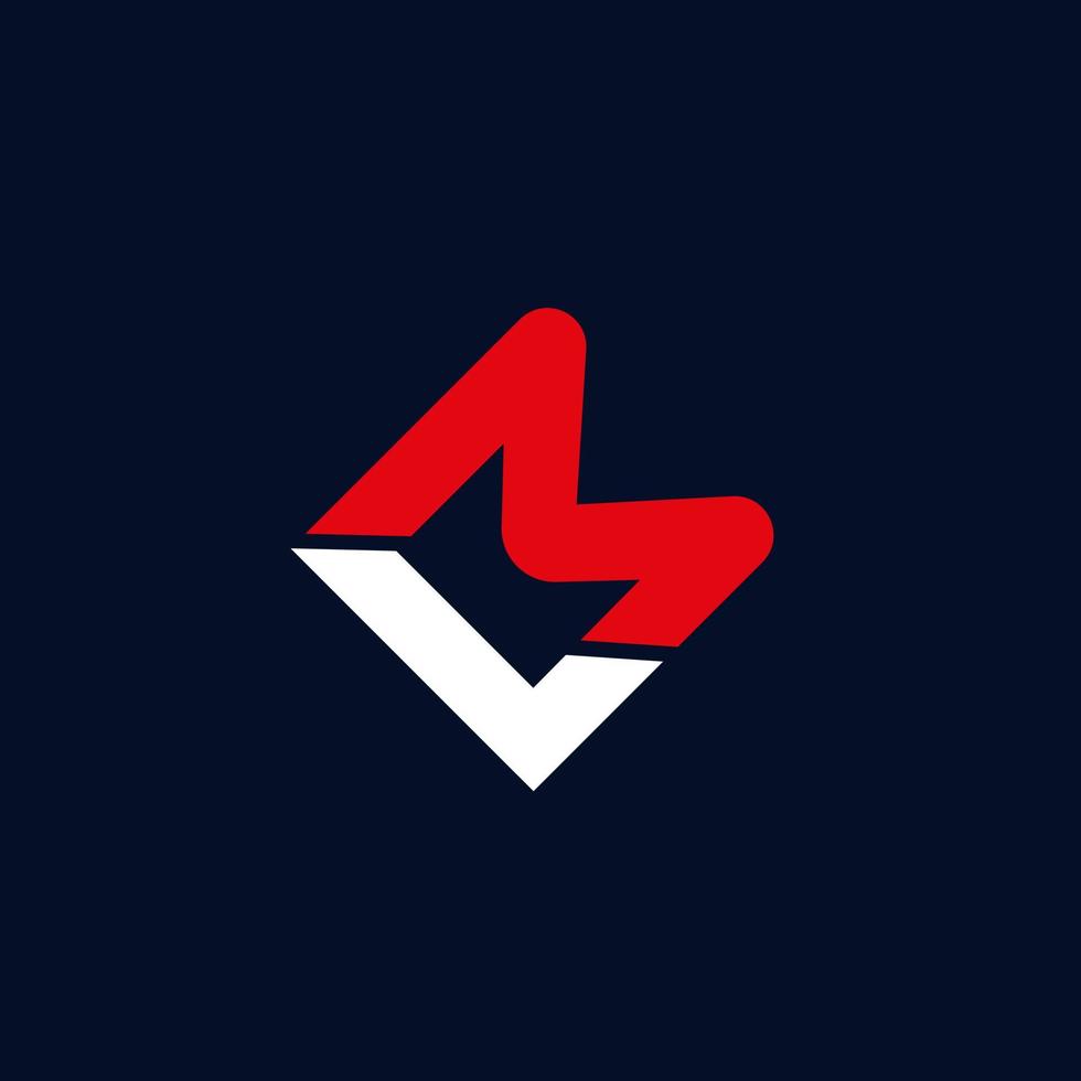 ml lm letter logo design vector