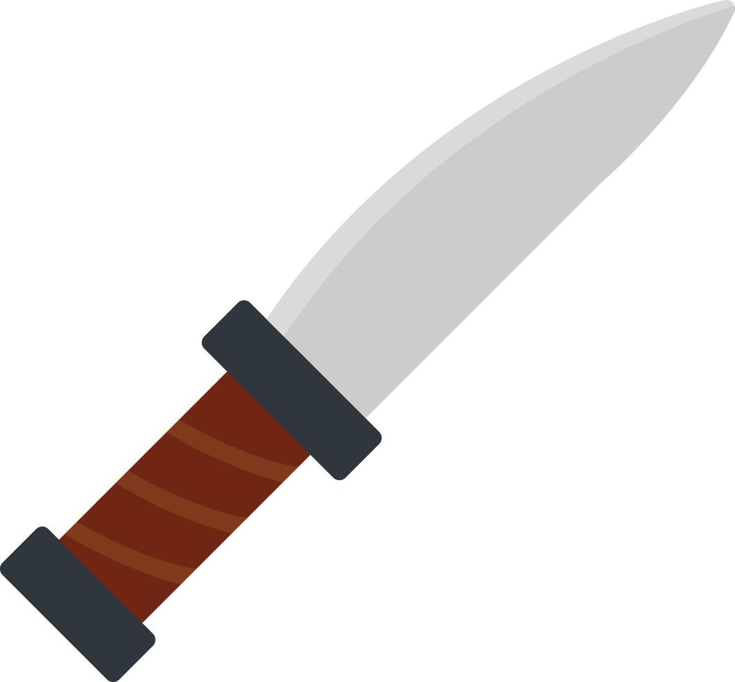 icono de cuchillo plano vector