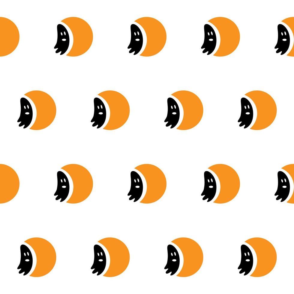 Halloween vector pattern. Collection seamless october holiday decoration texture