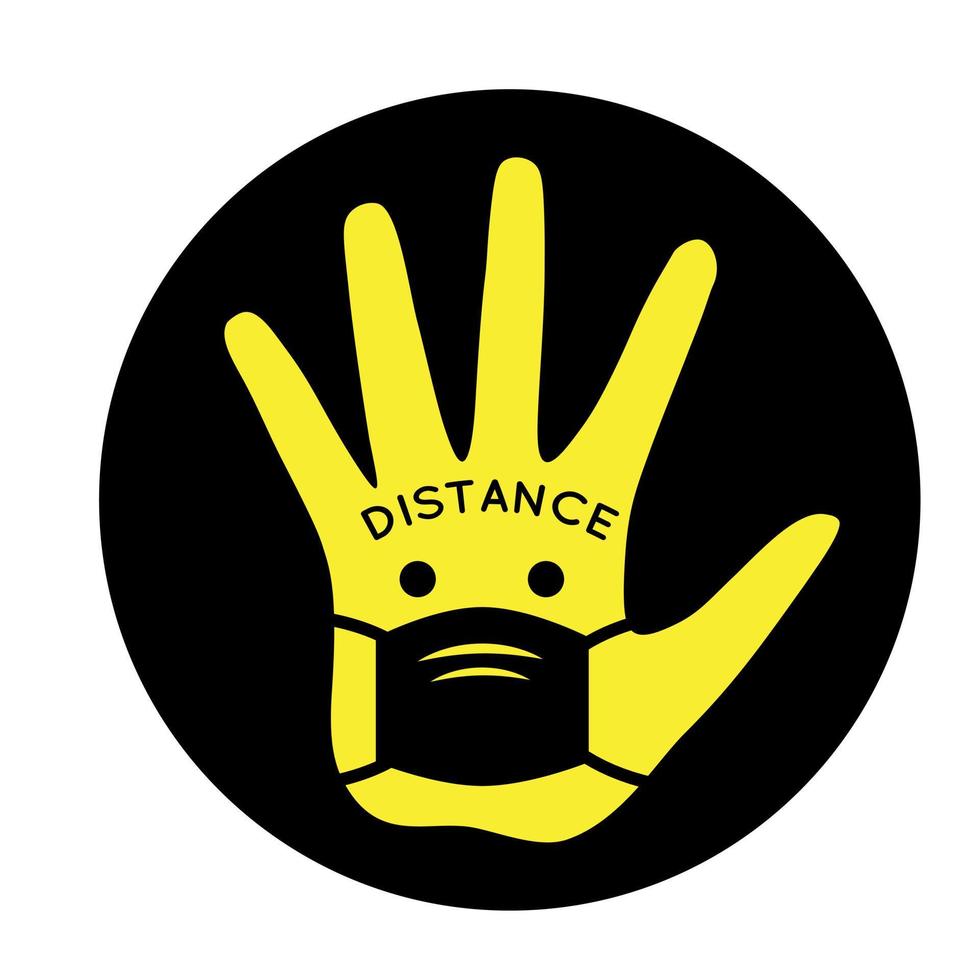 Social Distancing. Danger warning symbol. vector