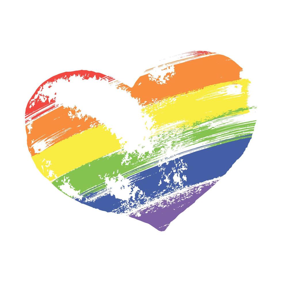 dibujar a mano la bandera del orgullo lgbt en formato vectorial. bandera del arco iris con la palabra orgullo para el afiche. fondo de símbolo de amor lgbtq. diseño conceptual. vector