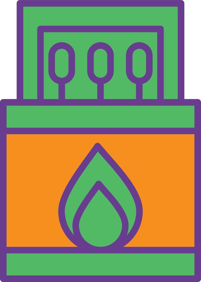 Matches Line Filled Two Color vector