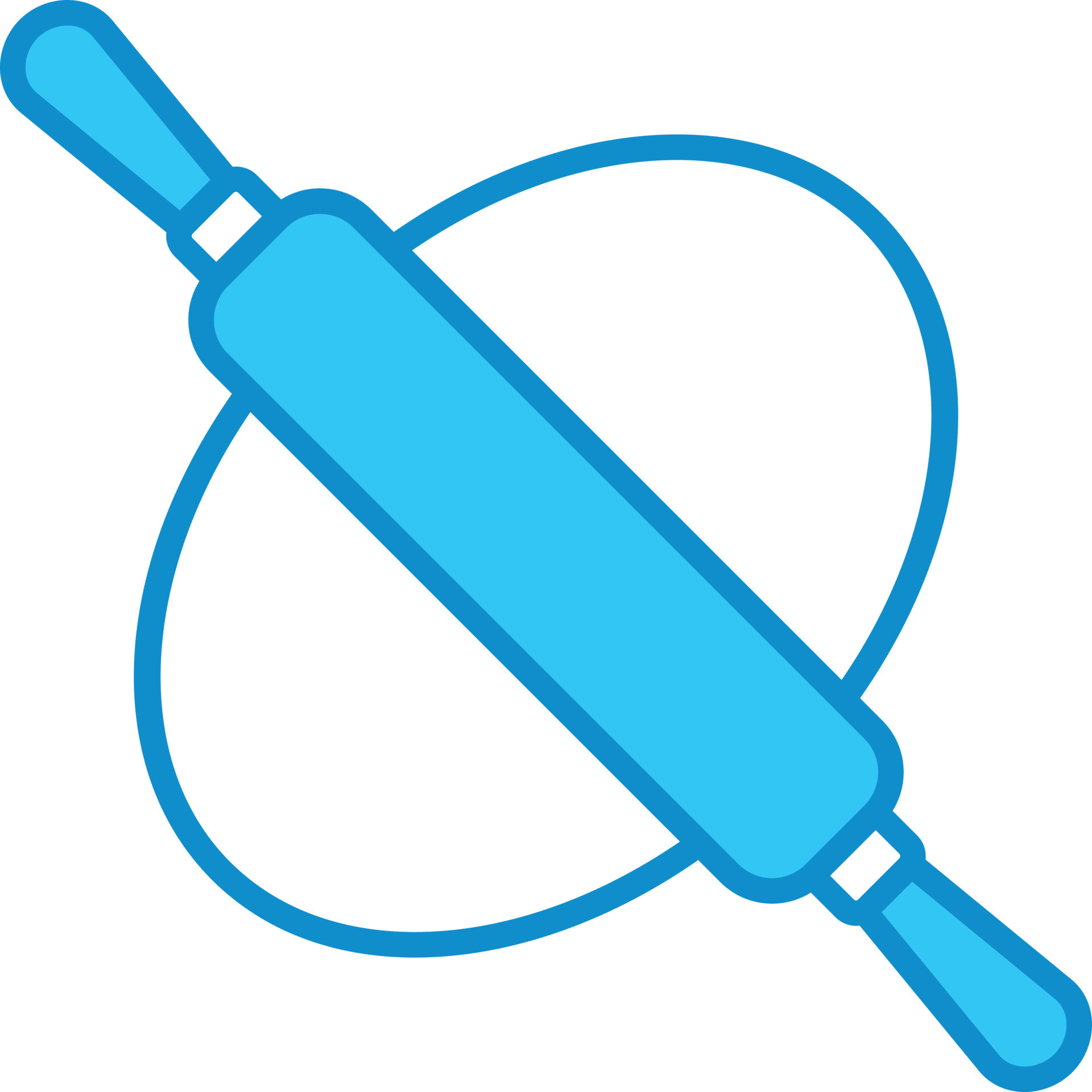 Rolling Pin Line Filled Blue 9751779 Vector Art at Vecteezy