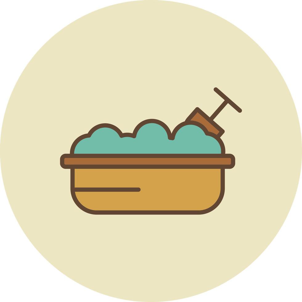 Sand Box Filled Retro vector