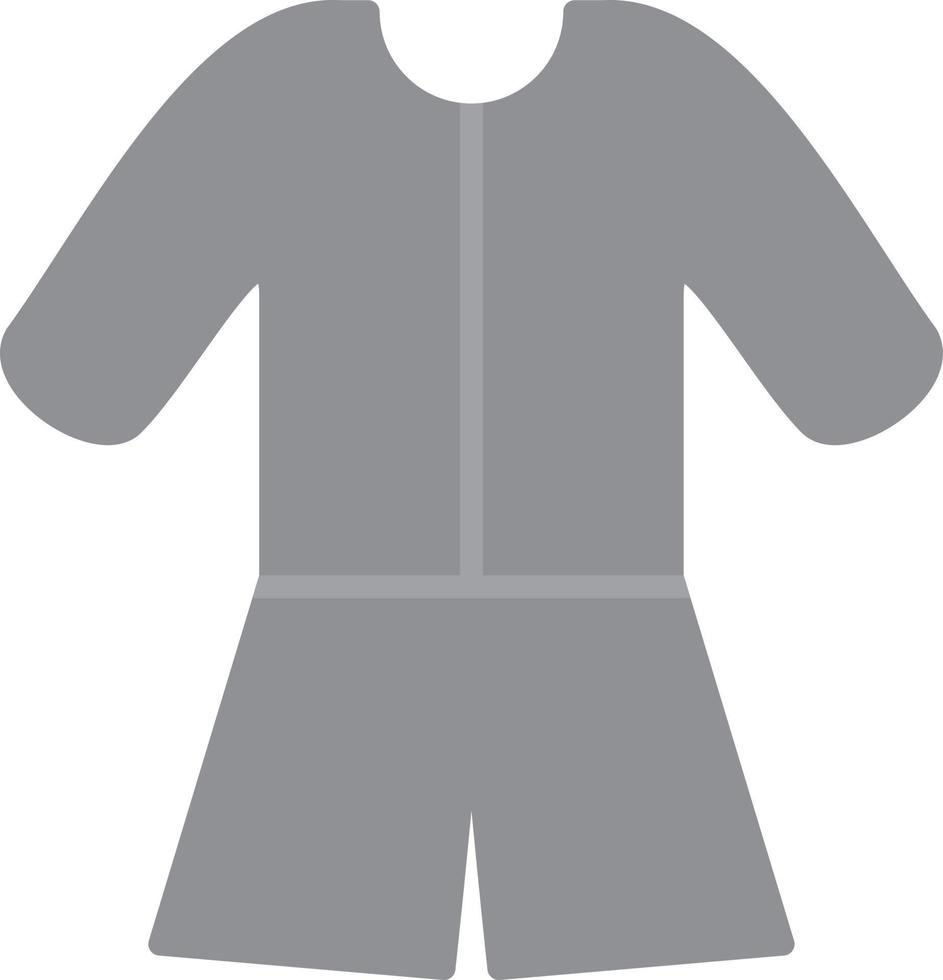 Pijama Flat Greyscale vector