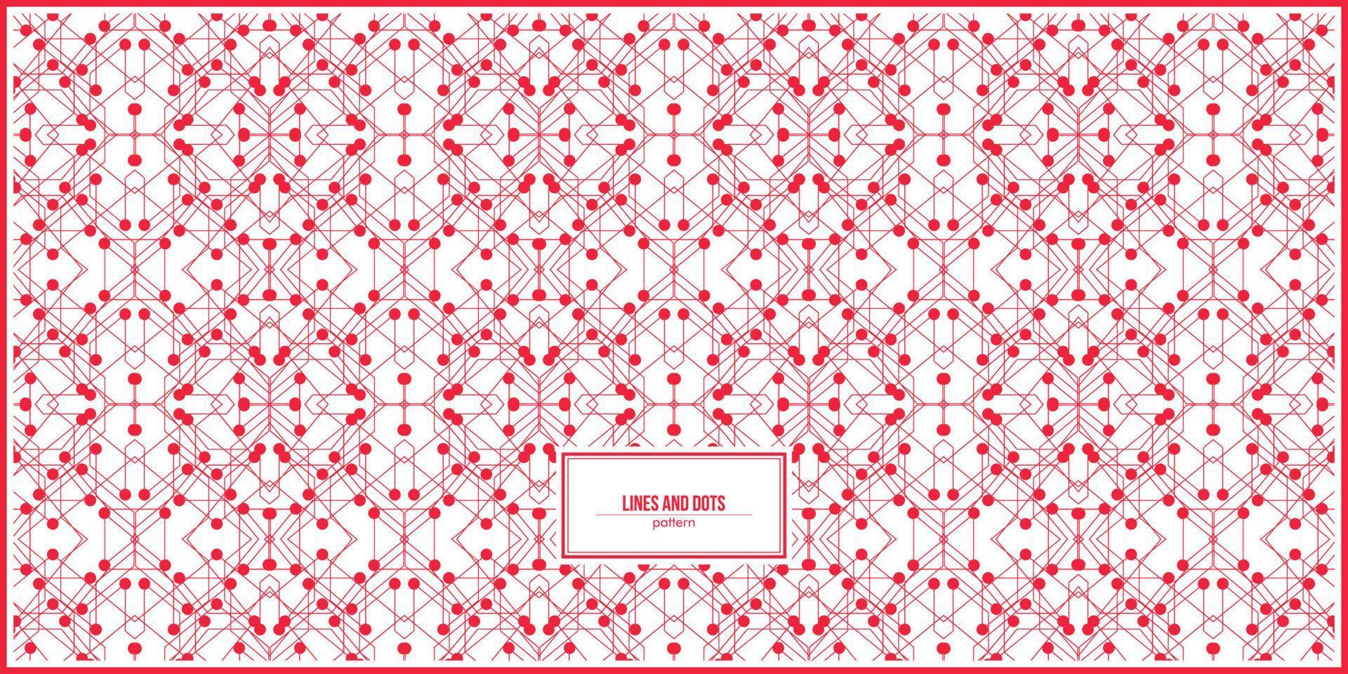 crowd and random pattern of red lines and dots vector