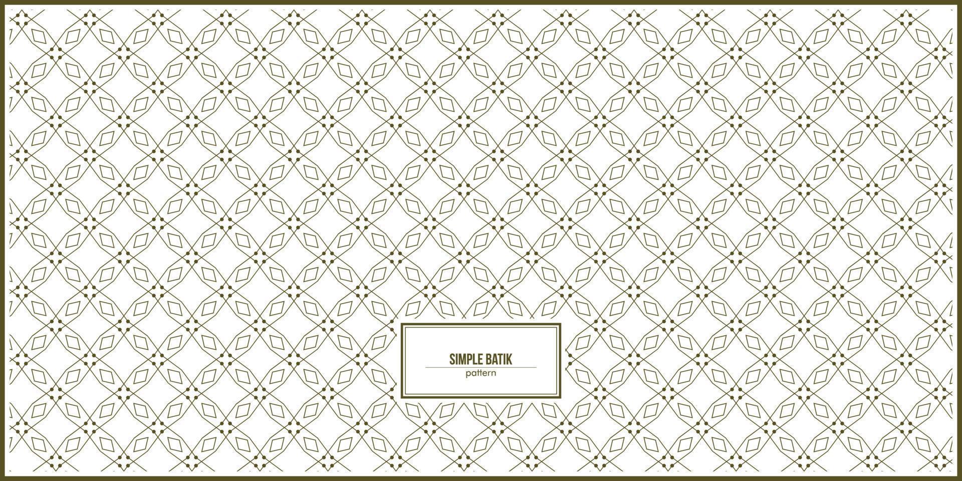 simple batik pattern of line and dots vector