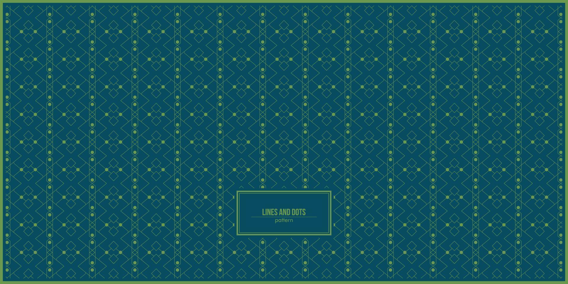 lines and dots pattern with dark green background vector