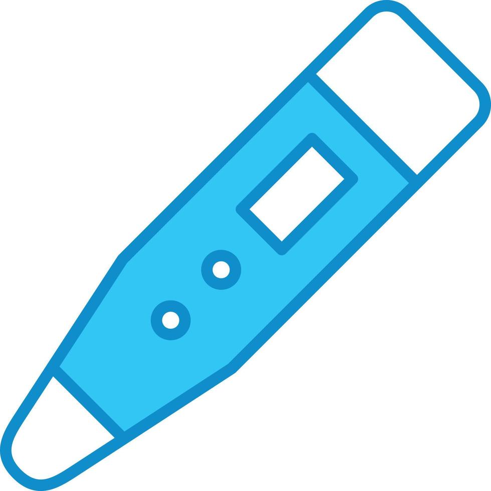 Thermometer Line Filled Blue vector