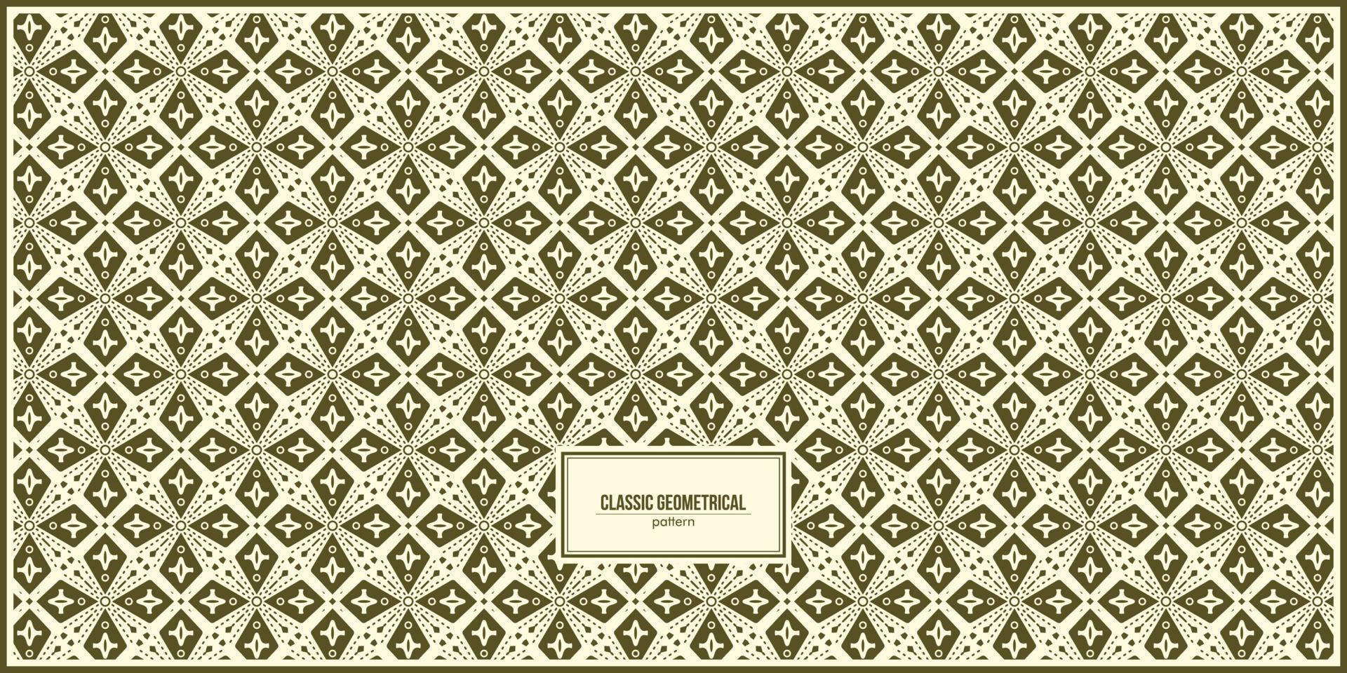 classic pattern of vintage geometrical shape vector