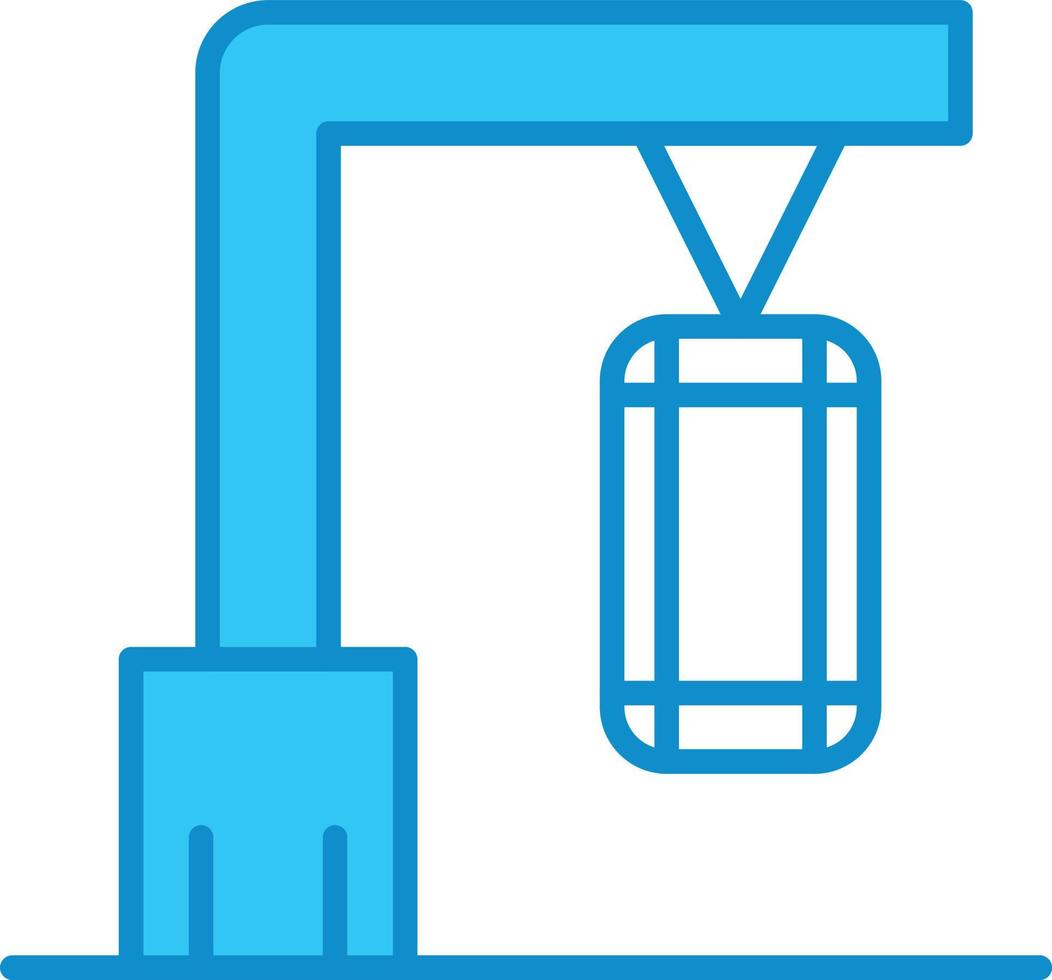 Punching Bag Line Filled Blue vector