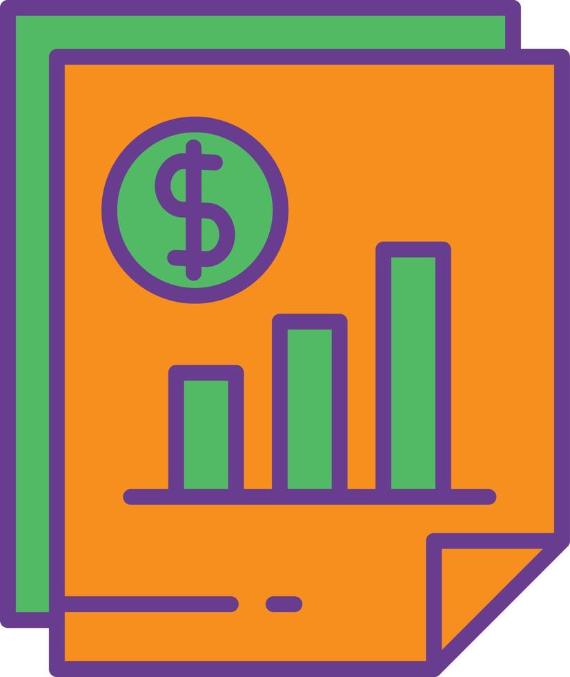 Budget Line Filled Two Color vector
