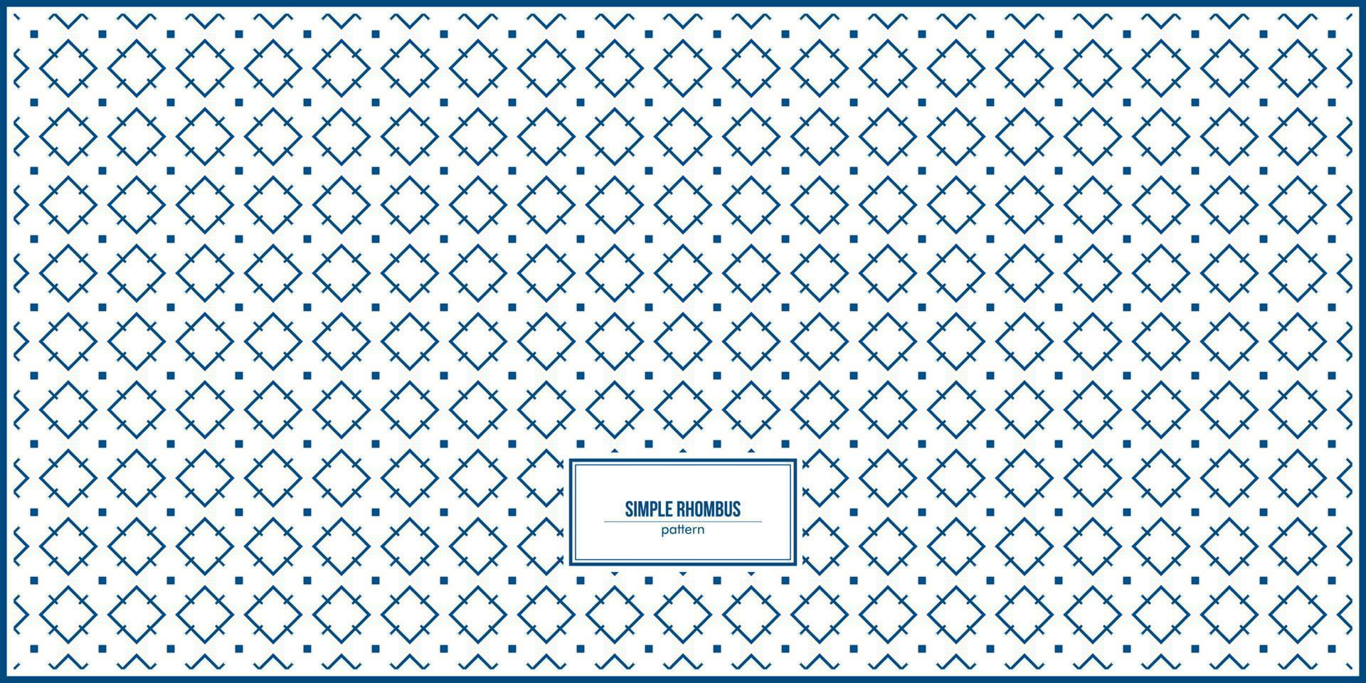 simple blue rhombus line pattern vector
