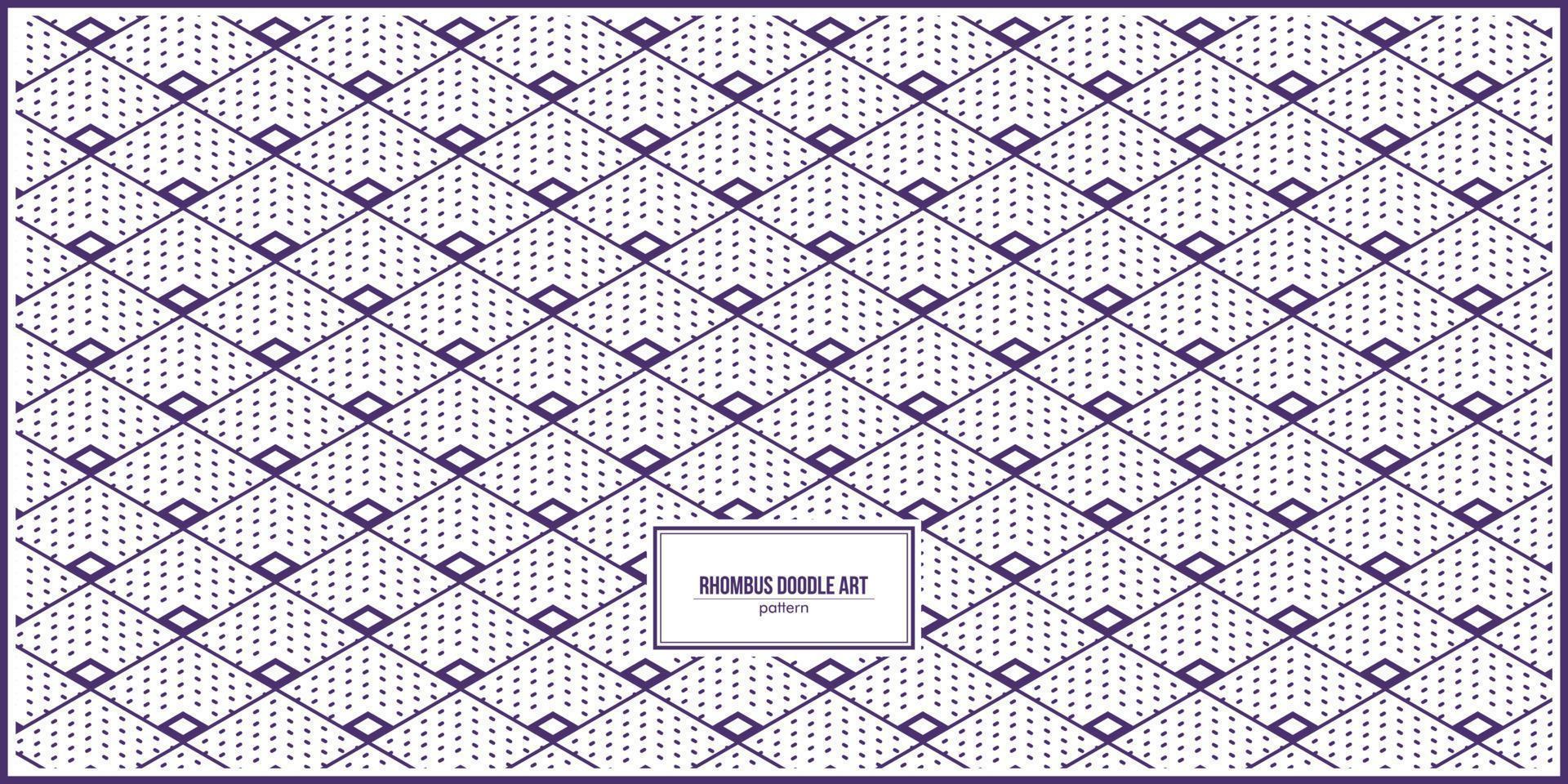 doodle art pattern of dark purple rhombus vector