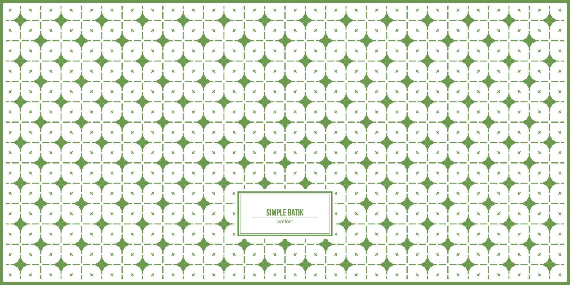 simple symmetrical green batik pattern vector