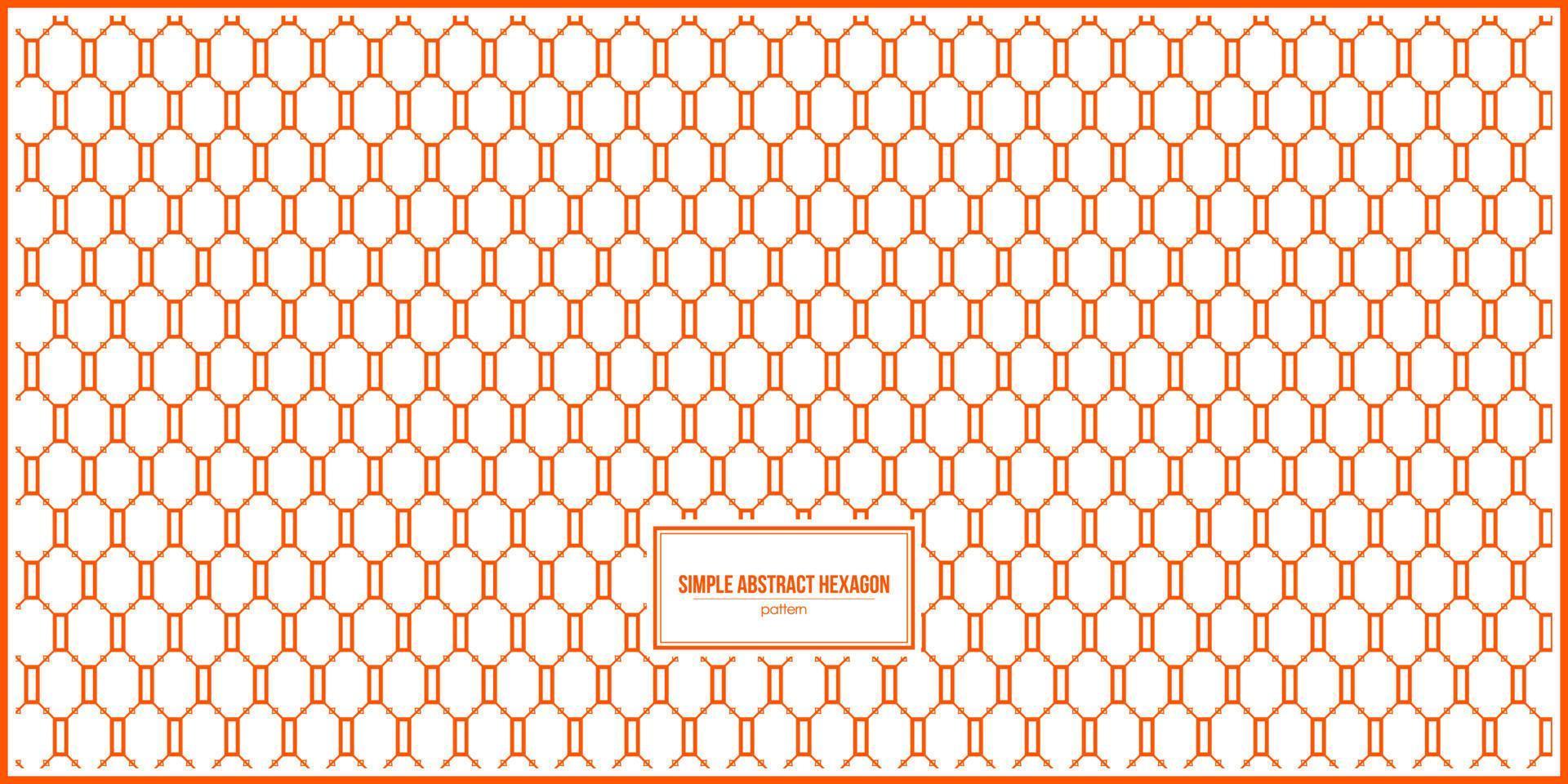 simple abstract pattern of orange hexagon vector