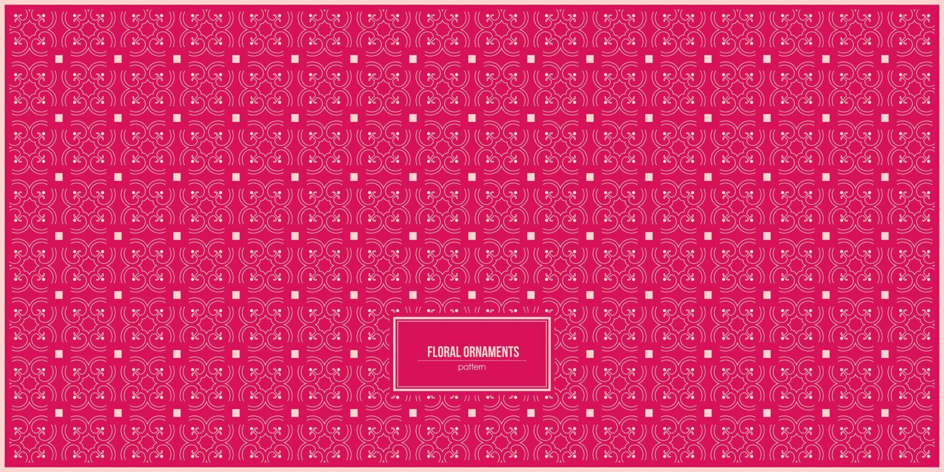simple floral ornaments pattern with pink background vector