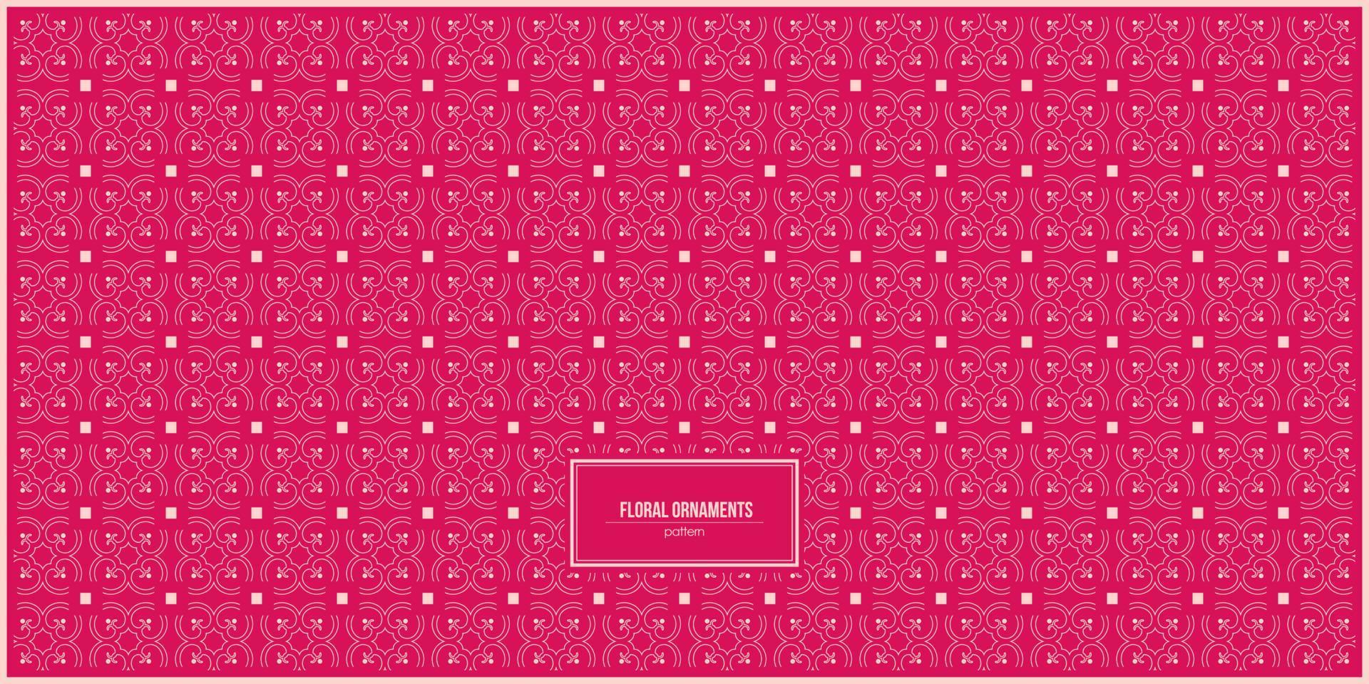 simple floral ornaments pattern with pink background vector