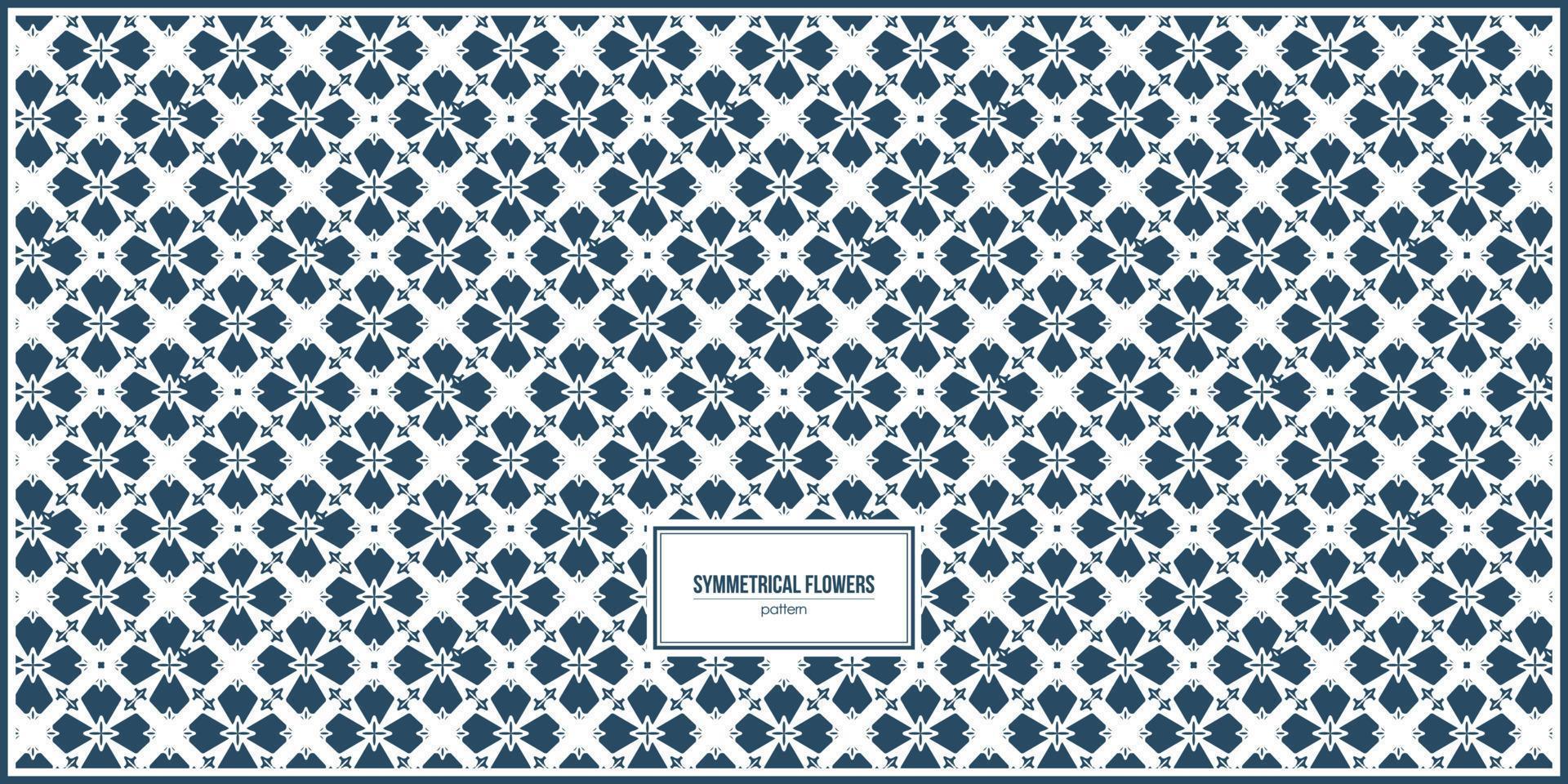 beautiful and symmetrical dark flowers pattern vector