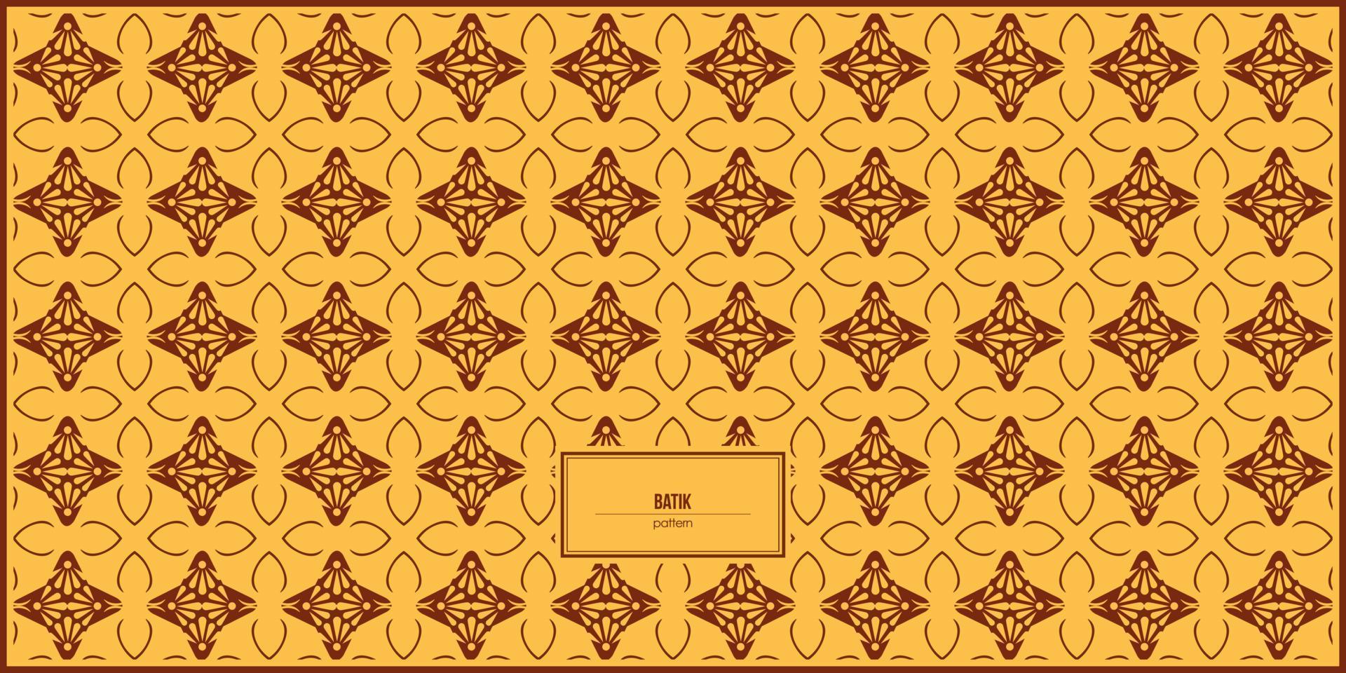 abstract batik pattern with yellow background vector
