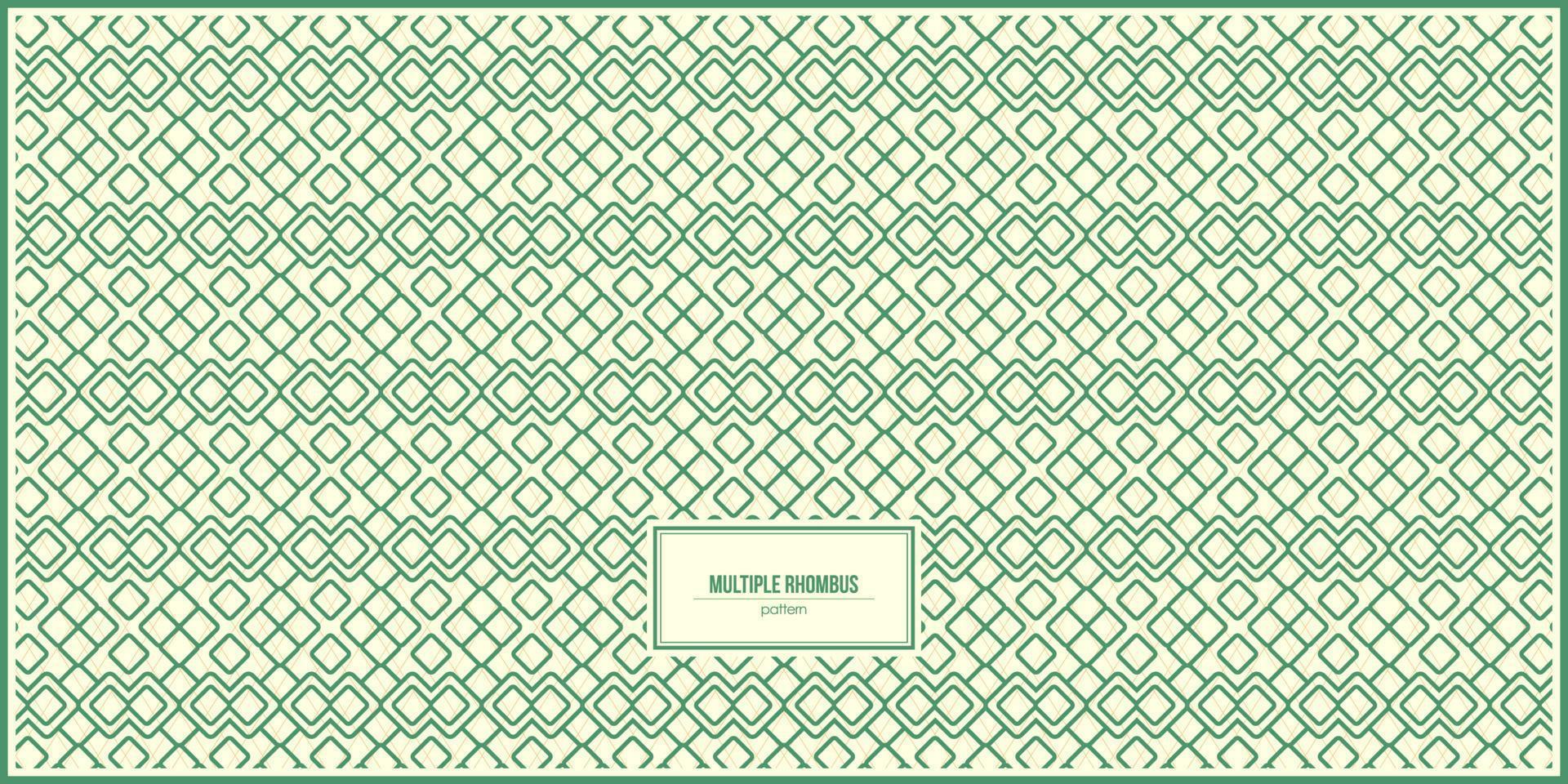 múltiples patrones de rombos verdes con fondo de color claro vector