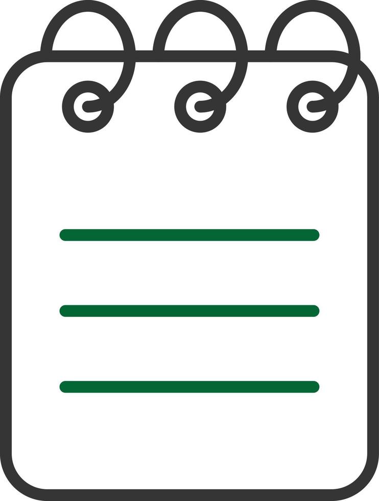 Notepad Line Two Color vector