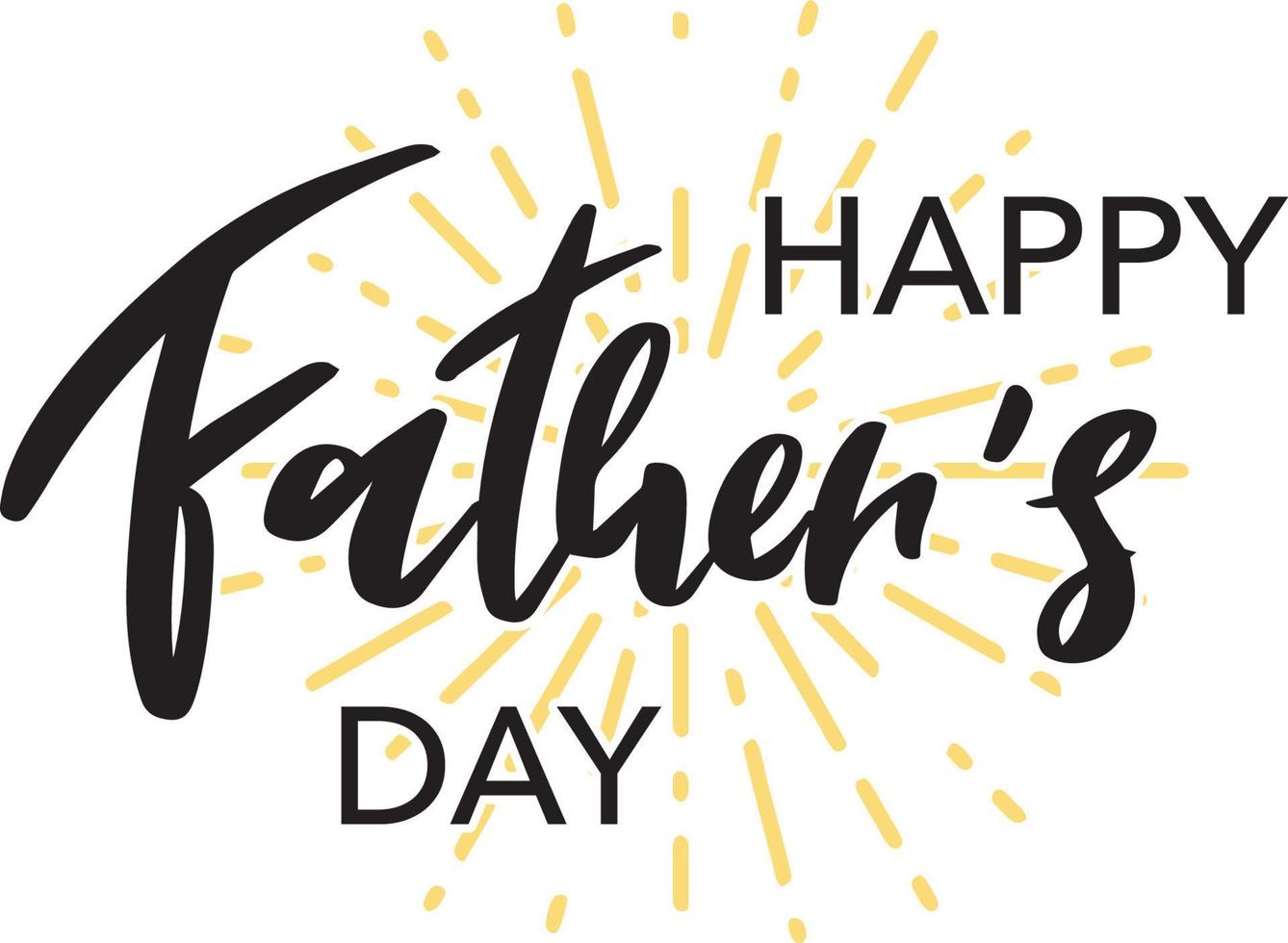 Happy Father's Day Lettering vector