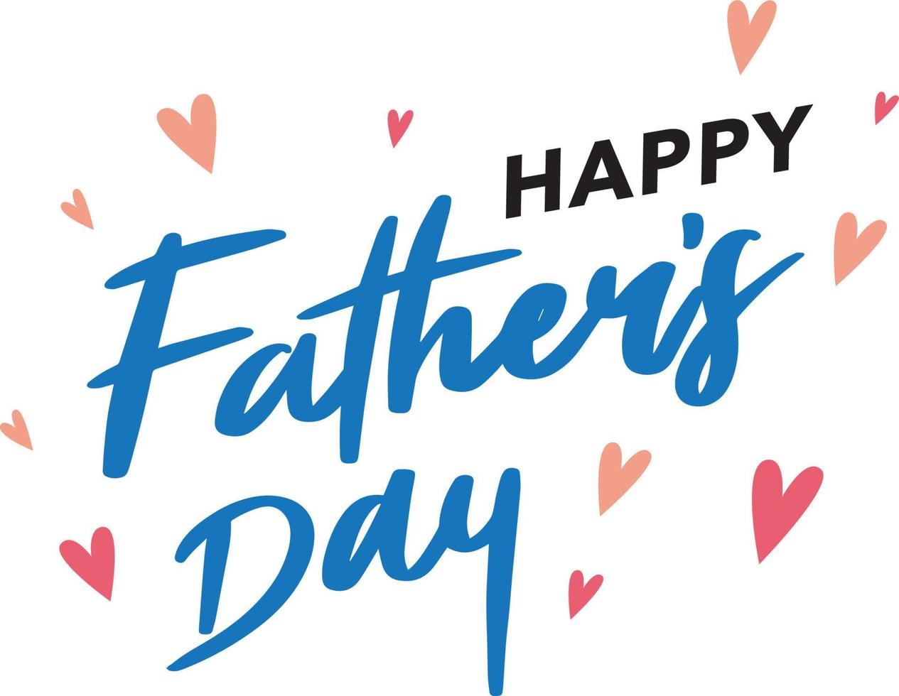 Happy Father's Day Lettering vector