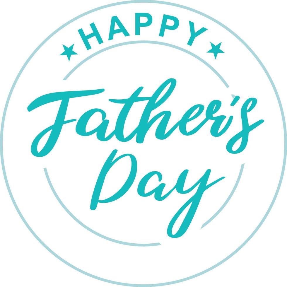 Happy Father's Day Lettering vector