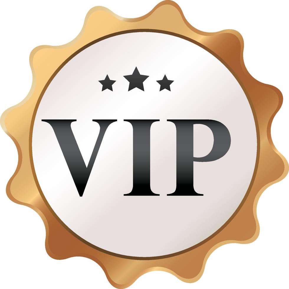 VIP quality badge or label of element vector