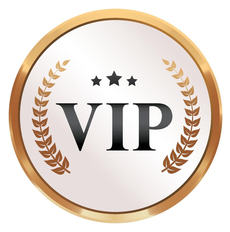 VIP quality badge or label of element vector