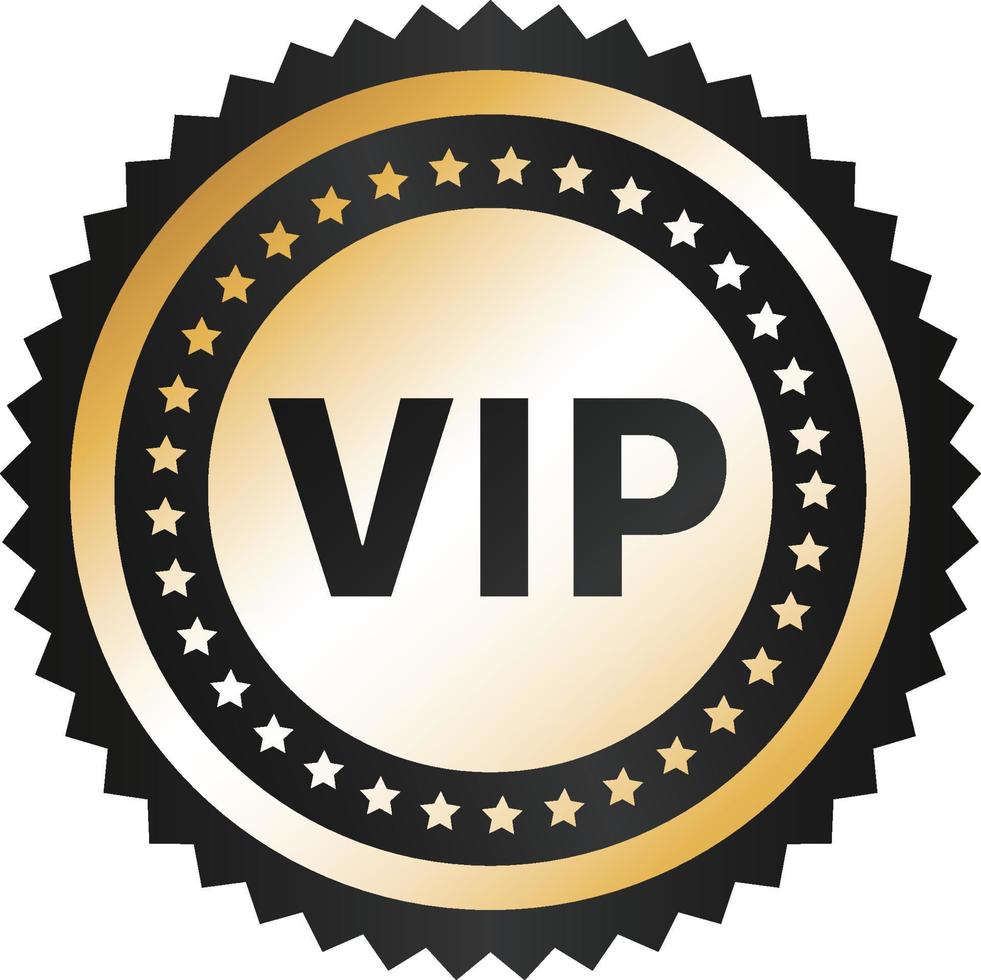 VIP quality badge or label of element vector