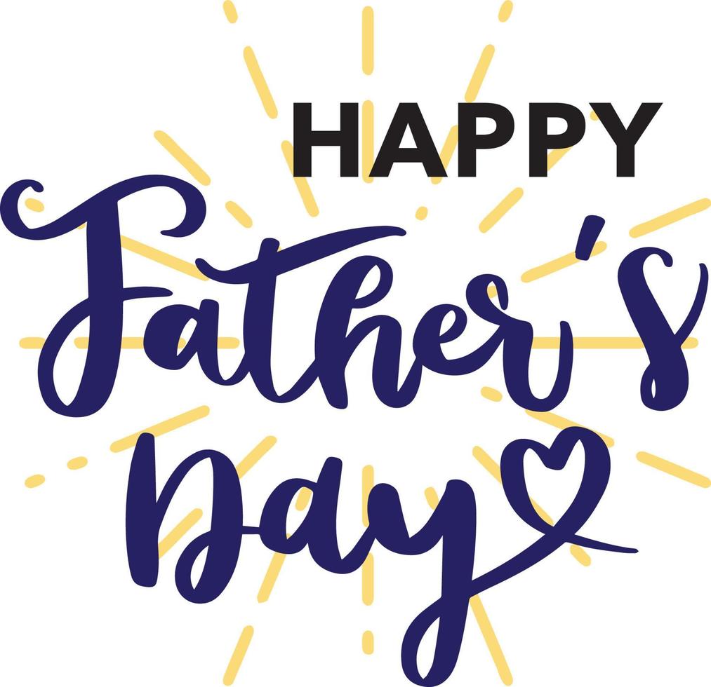 Happy Father's Day Lettering vector