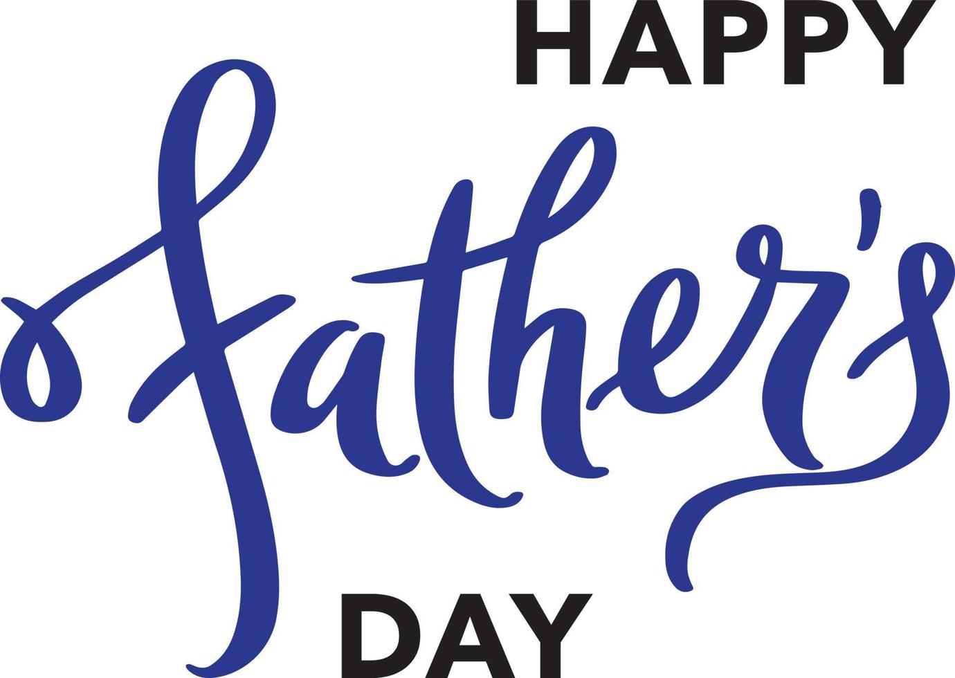 Happy Father's Day Lettering vector