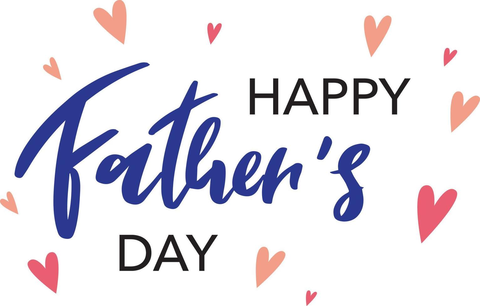 Happy Father's Day Lettering vector