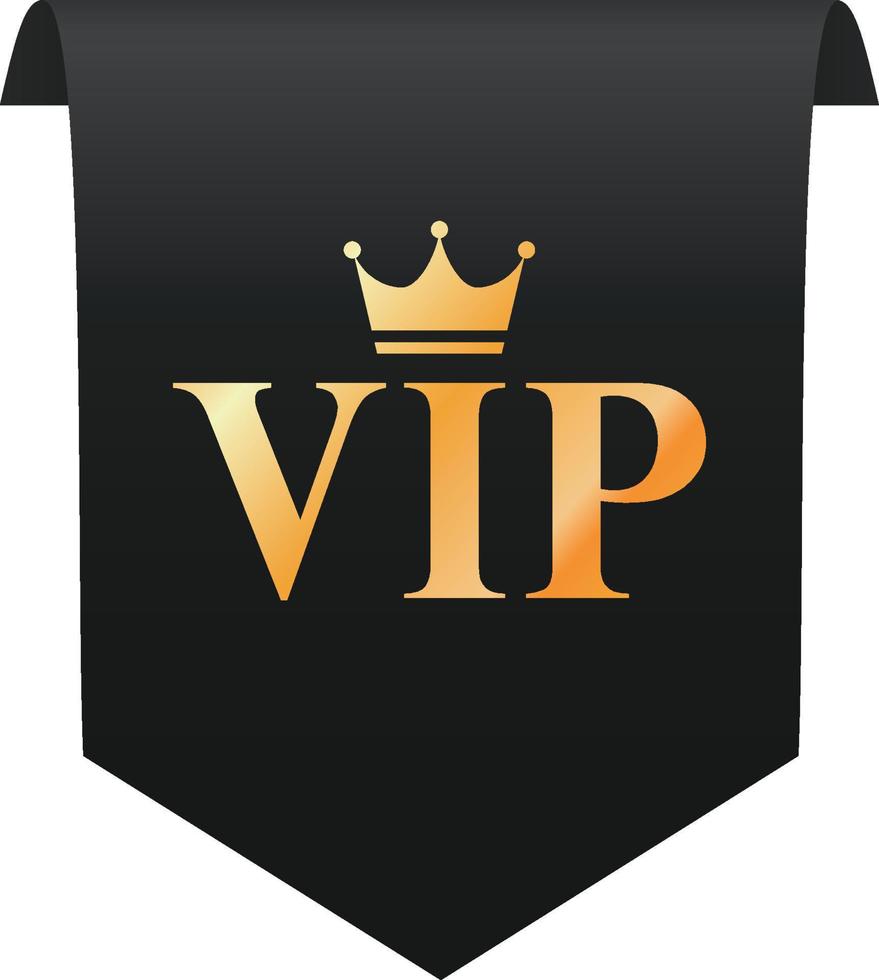 VIP quality badge or label of element vector