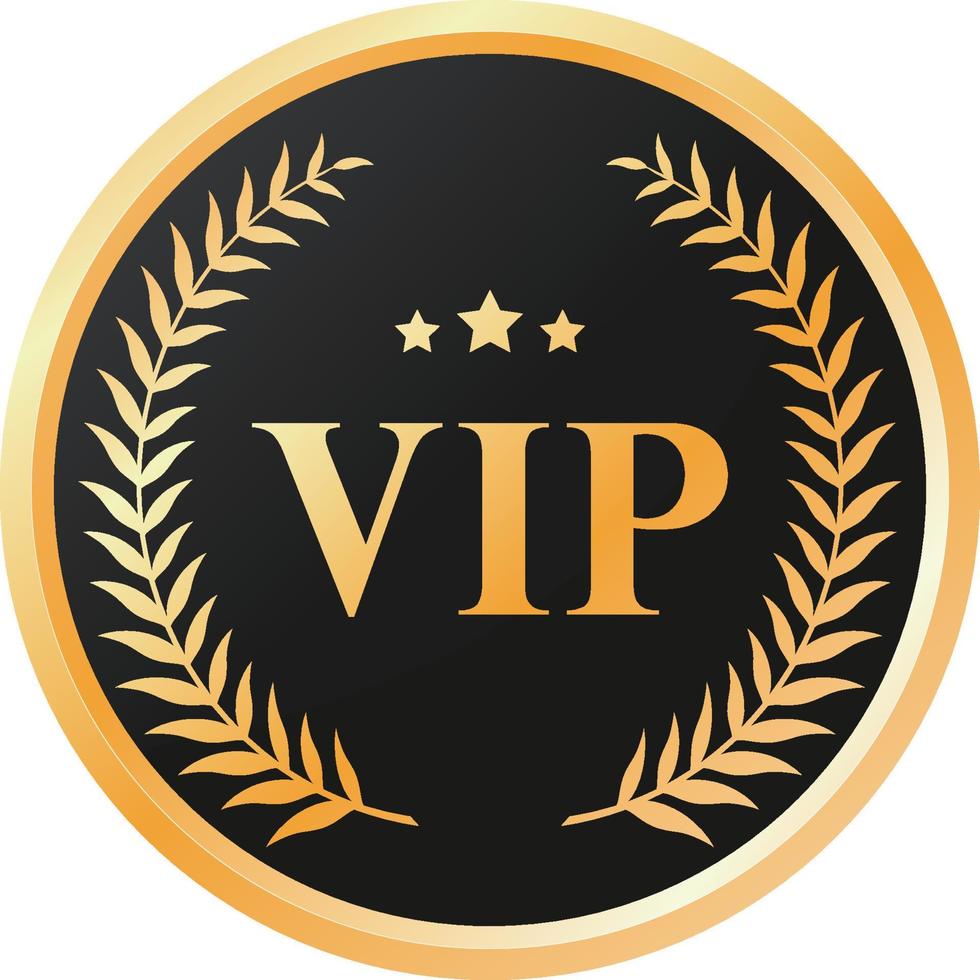 VIP quality badge or label of element vector