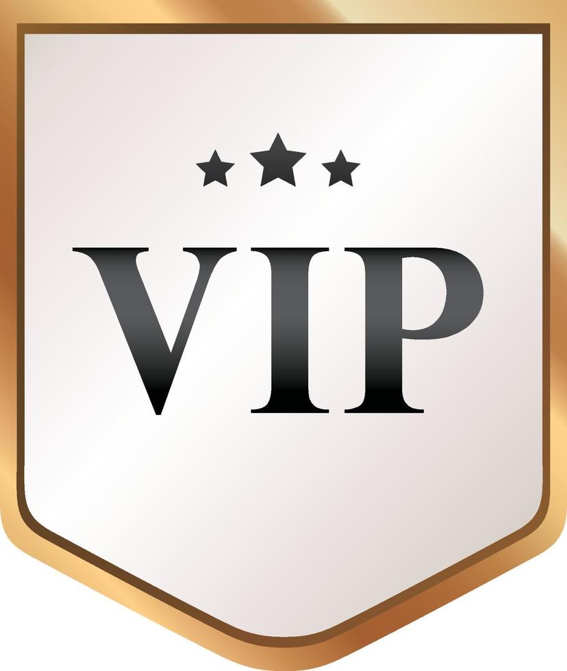 VIP quality badge or label of element vector