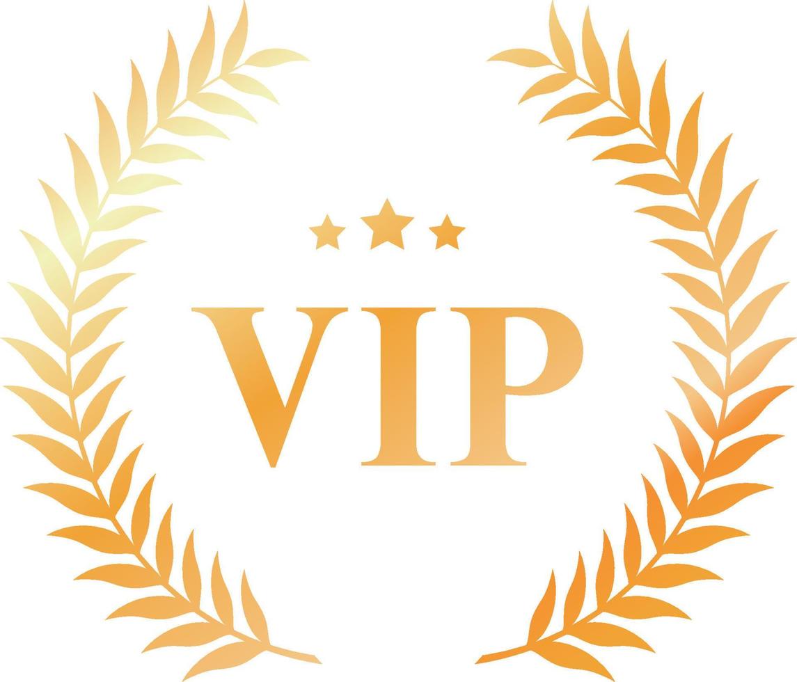 VIP quality badge or label of element vector