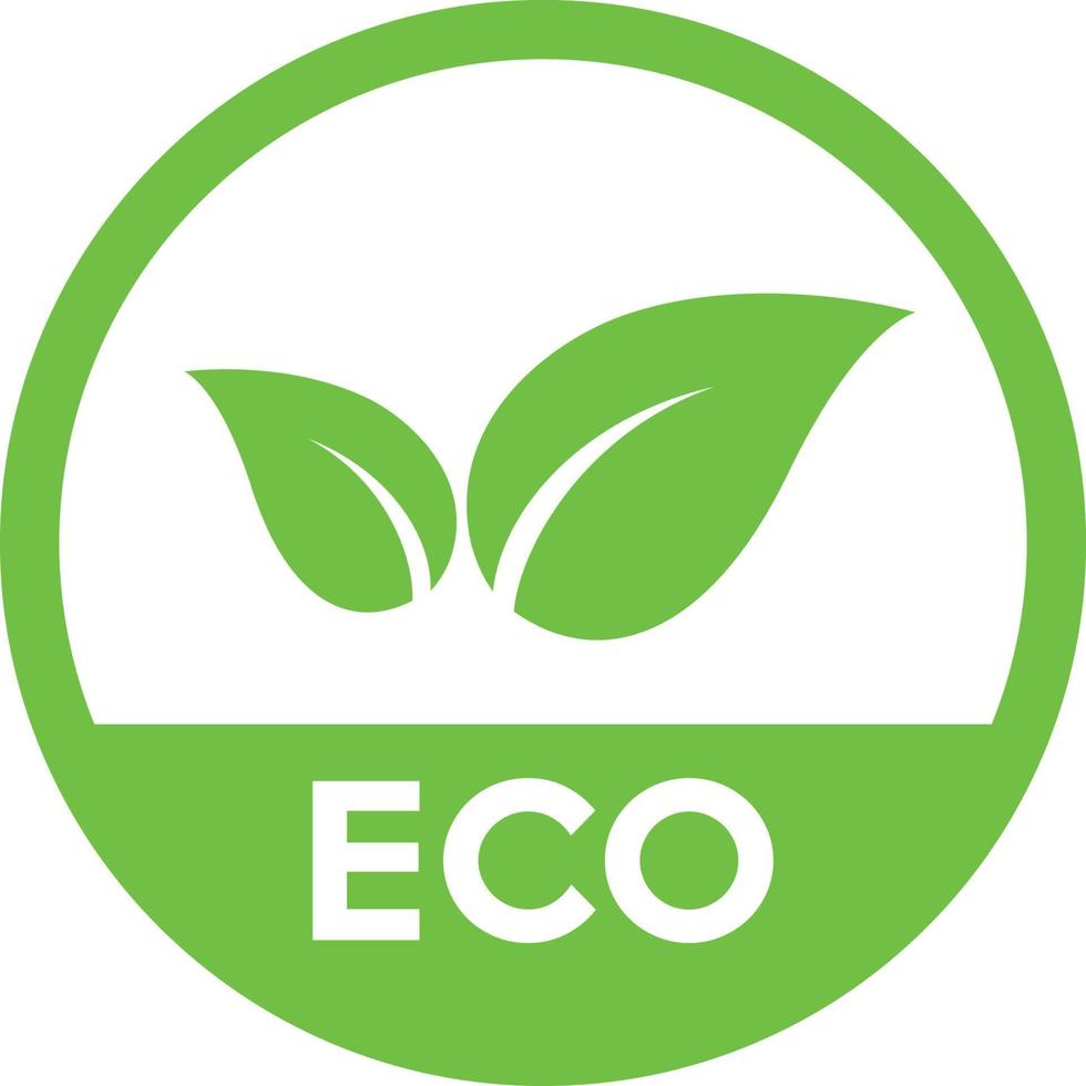 Leaf ecology logo symbol vector